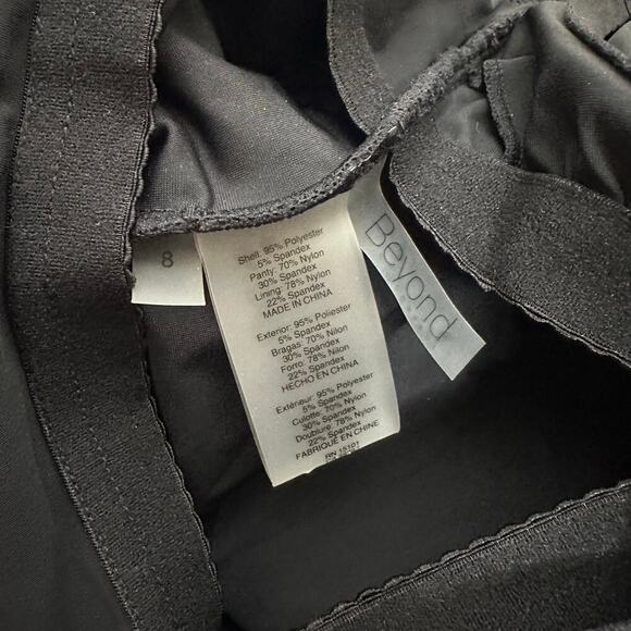 NEW Beyond Control Grommet Swim Tummy Control Dress Women's Black Size 8 - Picture 4 of 5